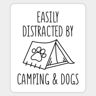 Camping And Dogs Magnet